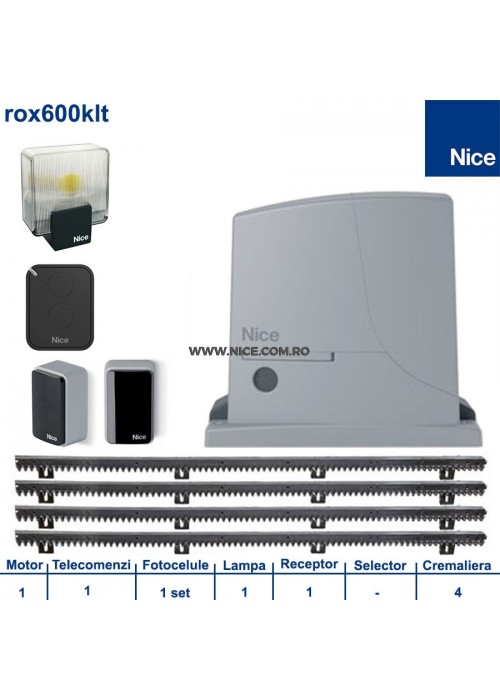 PROMOTIE!!! Automatizari porti culisante Nice Rox600Klt Kit Full